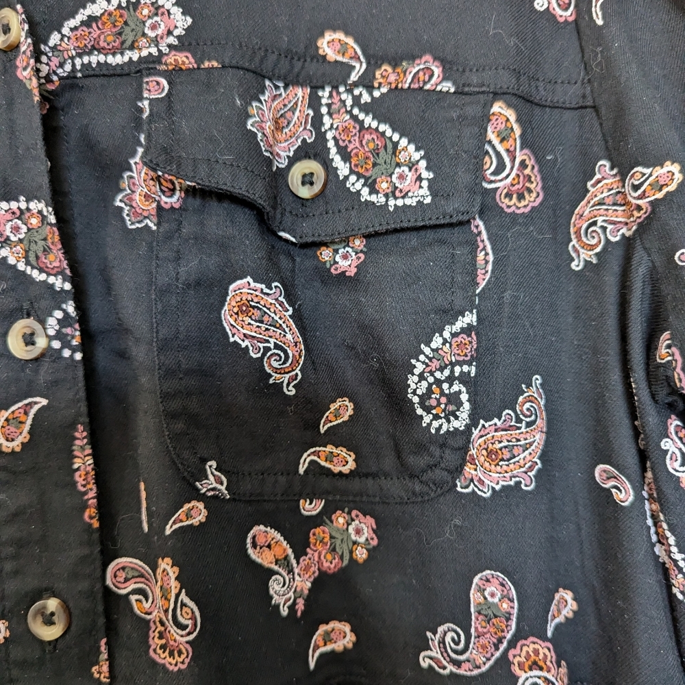 🖤 SO L Dress Dark Floral loose fit ruffle long sleeve boho whimsigoth - Picture 6 of 16